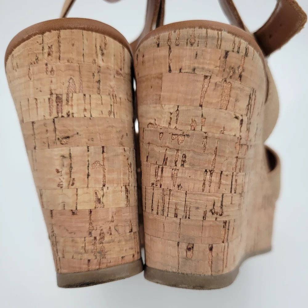 Michael by Michael Shannon Tan Nude Wedge Shoes Women's Size 7